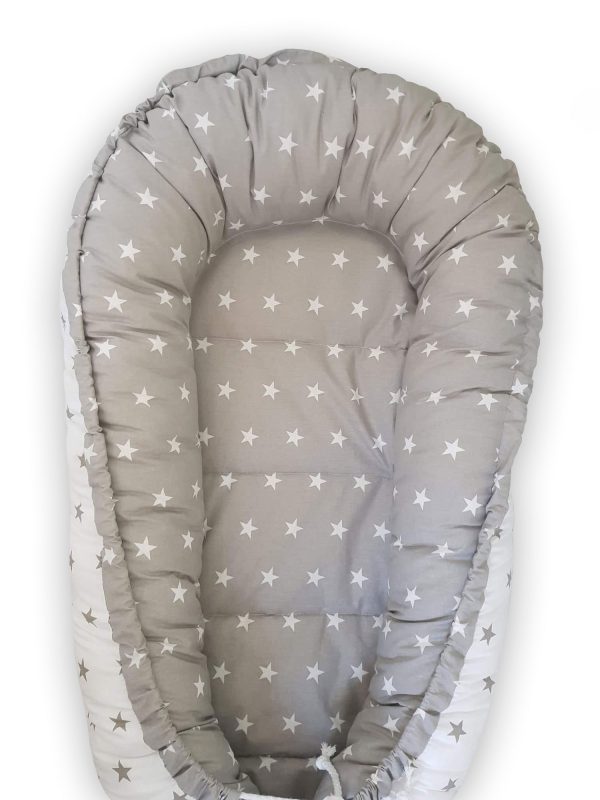 White and grey stars nest bed (baby sleeping pod) 2