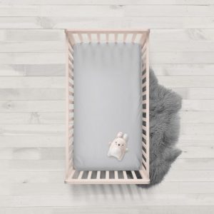 Grey cotton fitted sheets