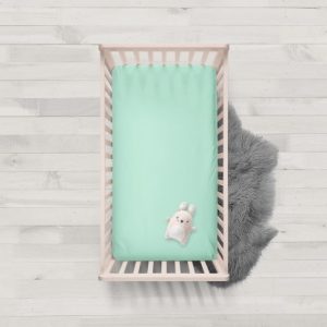 Mint cotton fitted sheets
