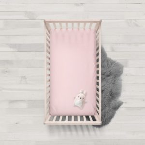 Pink cotton fitted sheets