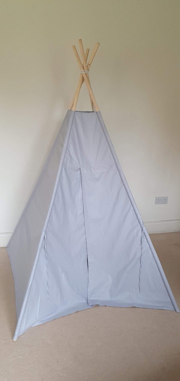 Grey cotton teepee tent set 2