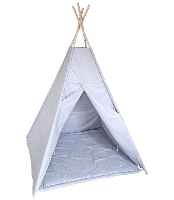 Grey cotton teepee tent set