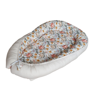 Vintage flowers beige nest bed